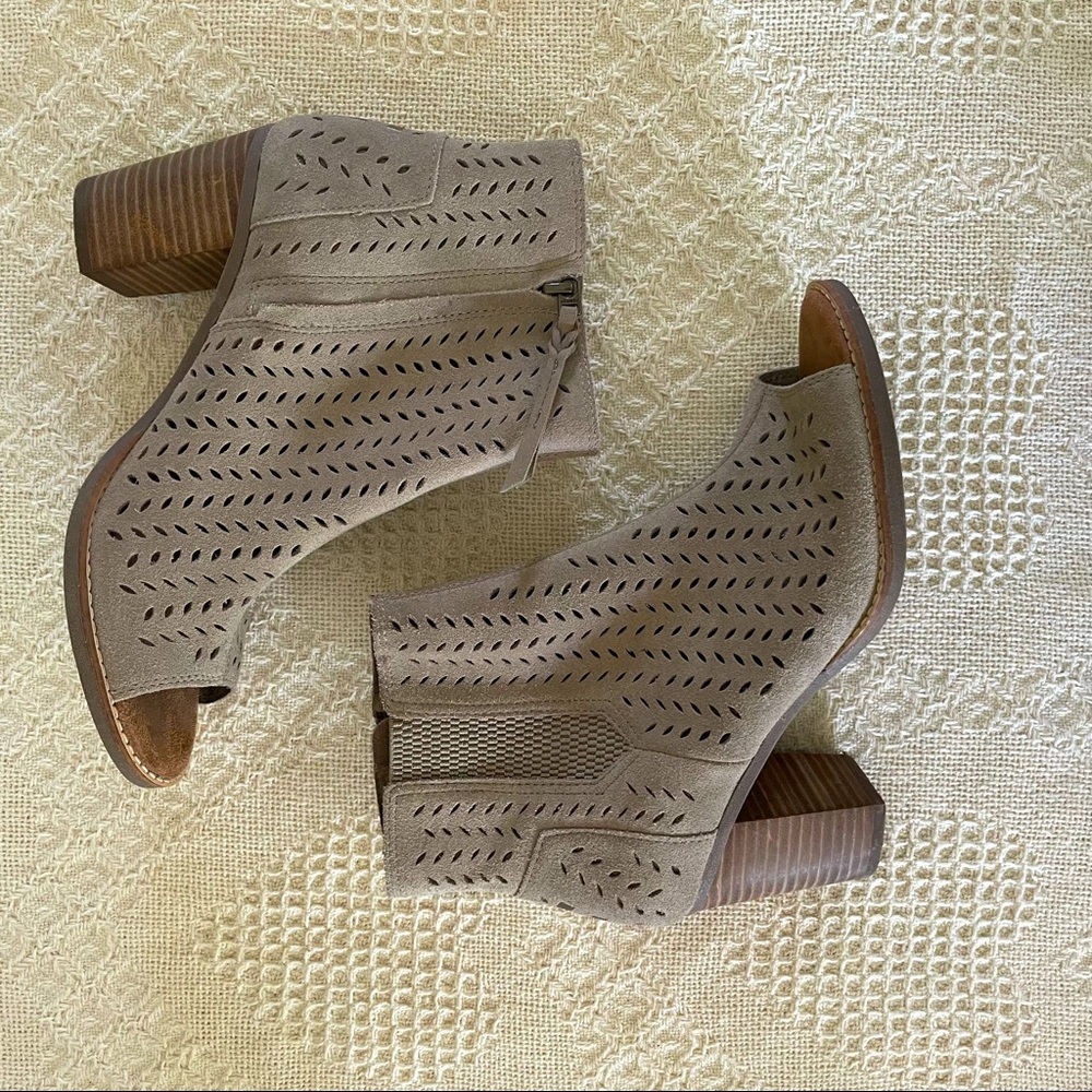 Toms Open Toe Cutout Ankle Booties